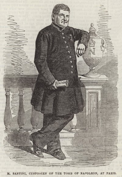 M Santini, custode della tomba di Napoleone, a Parigi da English School