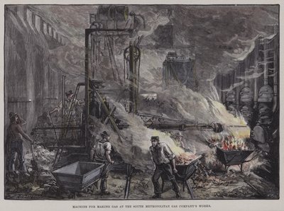 Macchina per la produzione di gas presso la South Metropolitan Gas Company, Londra da English School
