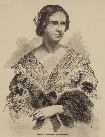 Madame Jenny Lind Goldschmidt (incisione) da English School