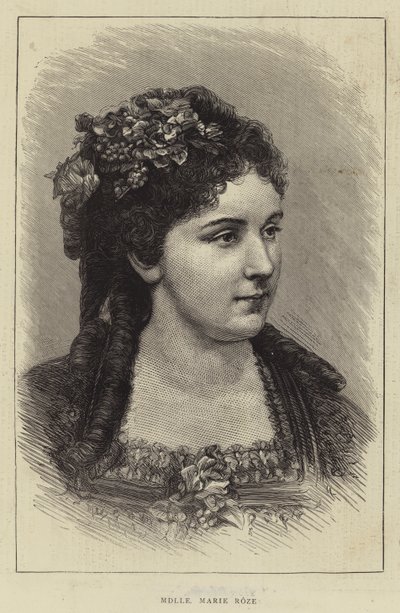 Mademoiselle Marie Roze (incisione) da English School