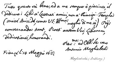 Antonio Magliabechi da English School