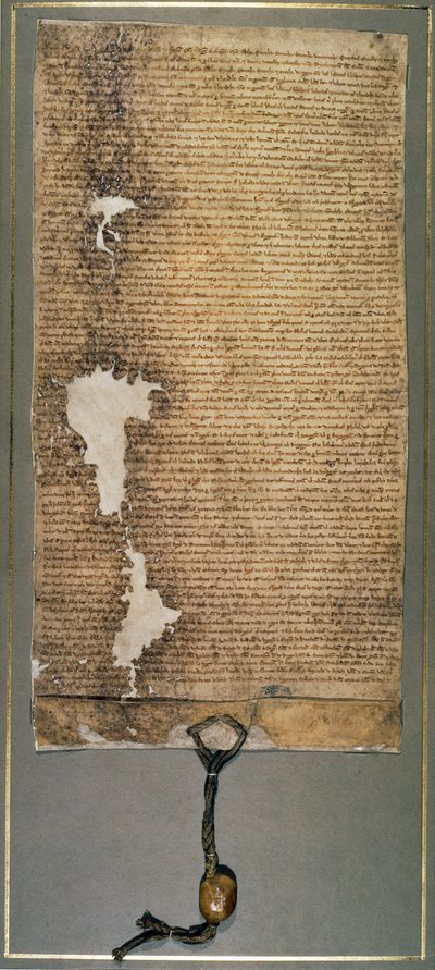 Magna Carta, versione finale emessa nel 1225 da Enrico III da English School