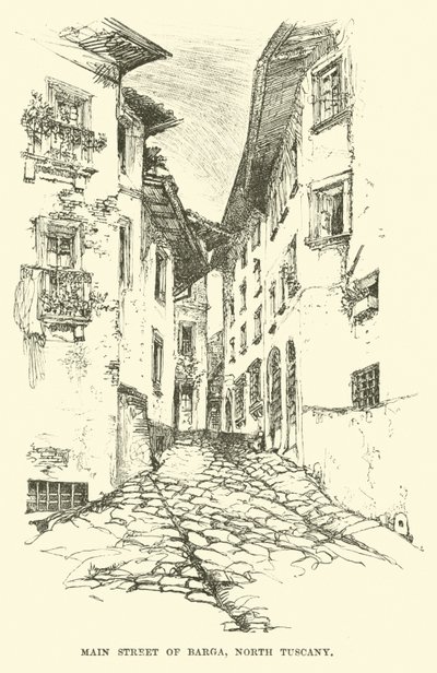 Strada principale di Barga, Toscana del Nord da English School