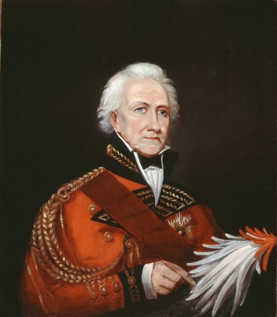 Maggiore Generale Sir David Ochterlony Bt (1758-1825) c.1816 da English School