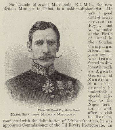 Maggiore Sir Claude Maxwell Macdonald da English School