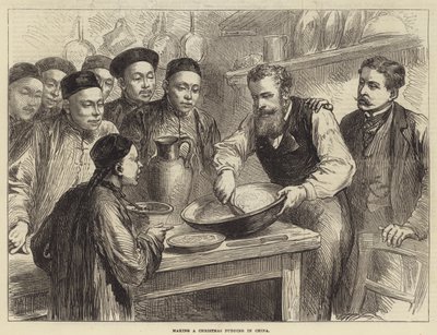 Preparazione di un budino di Natale in Cina da English School