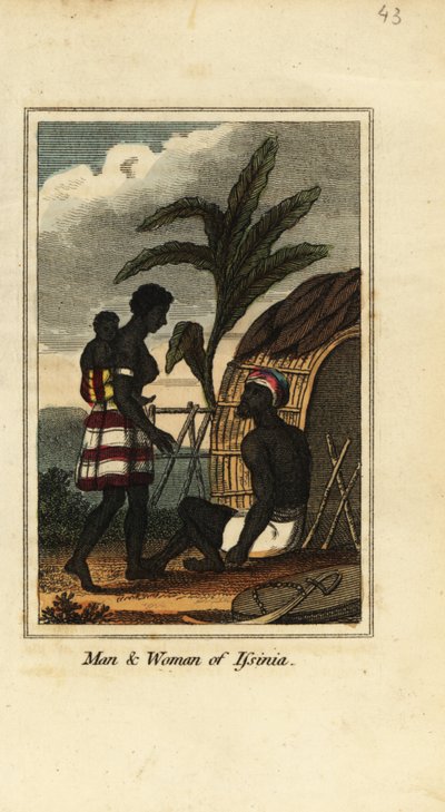 Uomo e donna di Issinia, Guinea, Africa Occidentale da English School