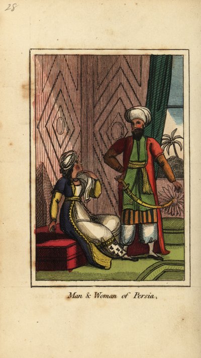 Uomo e donna di Persia da English School