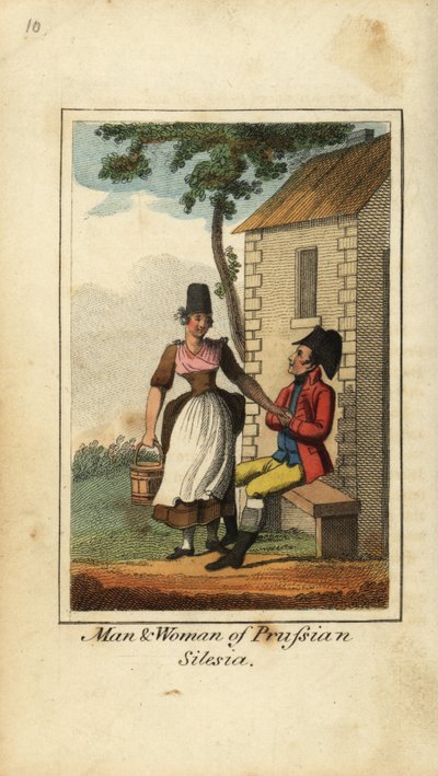 Uomo e donna della Slesia prussiana da English School