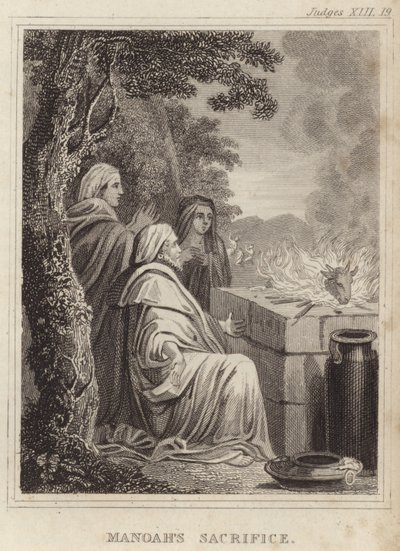 Il sacrificio di Manoach da English School