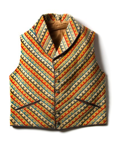 Gilet da uomo, 1840 (tela ricamata) da English School