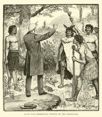 Spedizione di guerra Maori fermata dal missionario da English School