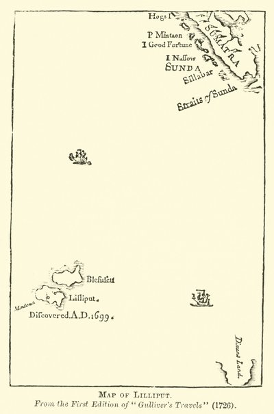 Mappa di Lilliput da English School