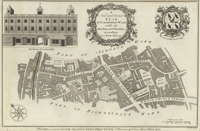 Mappa del quartiere di Lime Street, Londra da English School