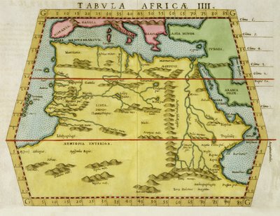 Mappa del Nord Africa, c.1580 da English School