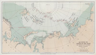 Mappa che mostra il percorso della Fram da English School