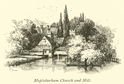 Chiesa e mulino di Mapledurham da English School