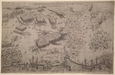 La Battaglia di Pinkie, c.1547-48 da English School
