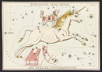 Monoceros. Canis Minor. E Atelier Typographique, da 