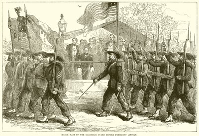 Sfilata della Guardia Garibaldi davanti al presidente Lincoln da English School