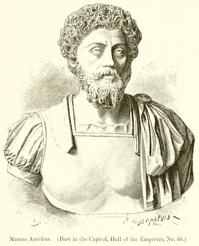 Marco Aurelio (Busto nel Campidoglio, Sala degli Imperatori, No. 38) da English School