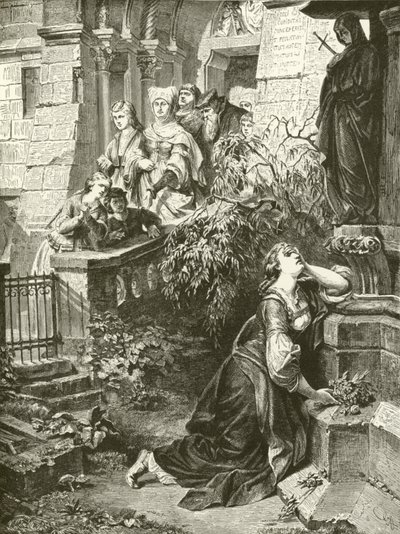 Margherita davanti alla Mater Dolorosa (incisione) da English School