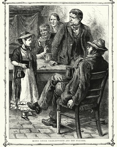 Maria Louisa Charlesworth e il bracconiere (incisione) da English School