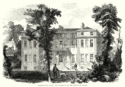 Marlborough House, la residenza del Principe di Galles (incisione) da English School
