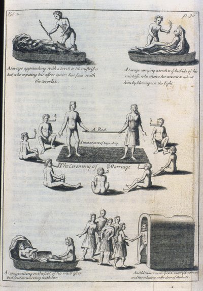 Usanze matrimoniali, 1703 (incisione) da English School