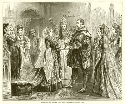 Matrimonio di Enrico VIII e Caterina Parr, 1543 da English School