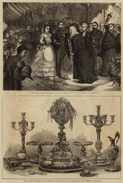 Matrimonio di Maria Alexandrovna e il Duca di Edimburgo (incisione) da English School
