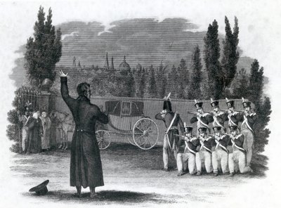 Il Maresciallo Ney si sparò dando il comando, pubblicato da Thomas Kelly, 1816 da English School