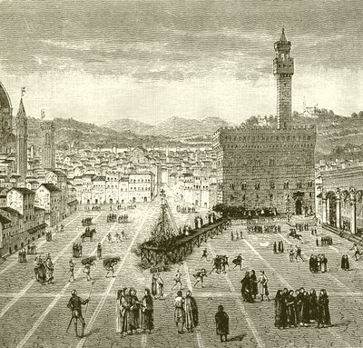 Martirio di Savonarola da English School