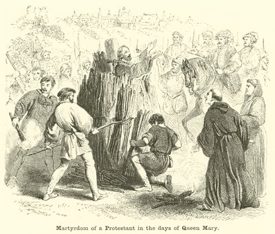 Martirio di un protestante ai tempi della regina Maria da English School