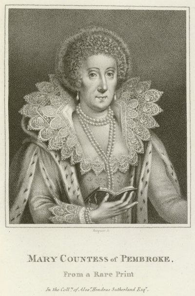 Mary, Contessa di Pembroke (incisione) da English School