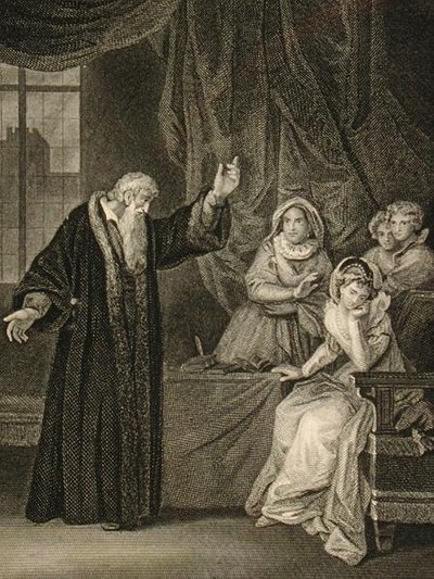 Maria, regina di Scozia (1542-87) e John Knox (c.1512-72) da English School
