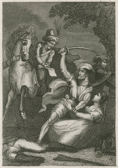 Massacro della guarnigione britannica a Kandy, Ceylon, 1803 da English School