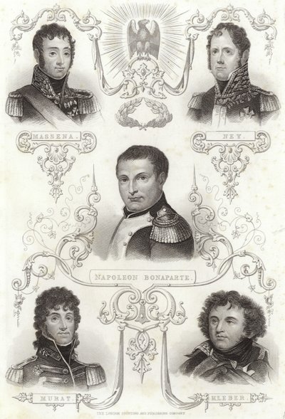 Massena, Ney, Napoleone Bonaparte, Murat e Kleber da English School
