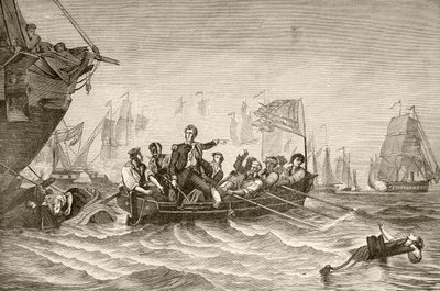 Il comandante Oliver Hazard Perry si trasferisce dalla USS Lawrence alla USS Niagara durante la battaglia del Lago Erie da English School