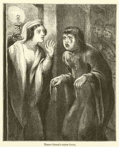 Il ritorno a casa di Master Simon (incisione) da English School