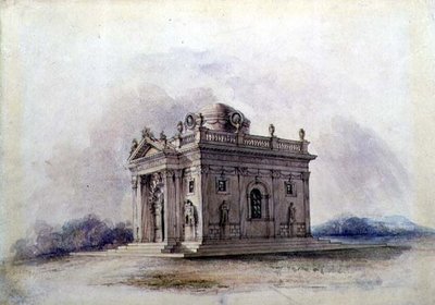 Design di un Mausoleo, c.1825 da English School