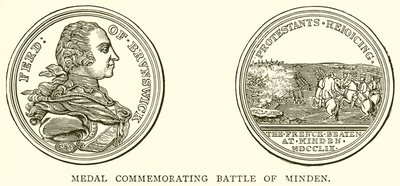 Medaglia commemorativa della battaglia di Minden da English School