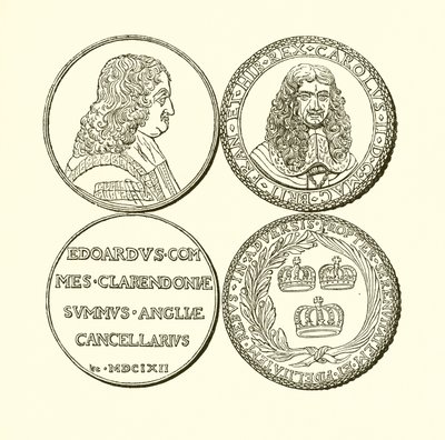 Medaglia di Clarendon e Medaglia in Commemorazione della Restaurazione da English School