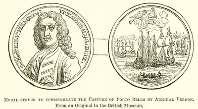 Medaglia coniata per commemorare la cattura di Porto Bello da parte dell
