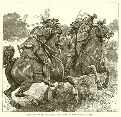 Incontro di Hotspur e Douglas a Chevy Chase, 1388 da English School