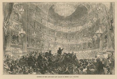Riunione della Anti-Corn Law League al Drury Lane Theatre da English School