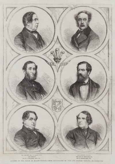 Membri del Consiglio del Principe di Galles (incisione) da English School