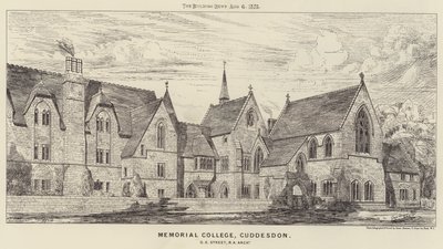 Memorial College, Cuddesdon (incisione) da English School