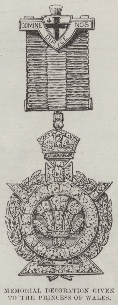 Decorazione commemorativa data alla Principessa di Galles all