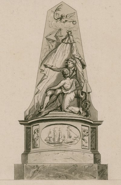 Memoriale al Capitano Edward Cooke, Abbazia di Westminster, Londra da English School